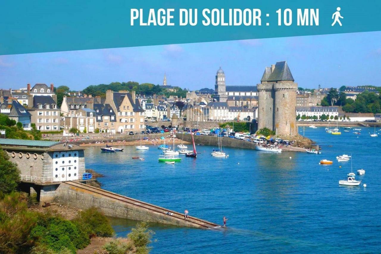 Logement Entier Saint Malo Vue Mer, Proche Ferry, Commerces Et Plage Solidor 50 M المظهر الخارجي الصورة